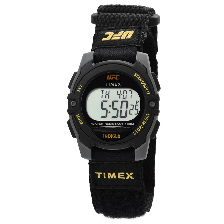 Timex UFC Rivalry レディース 腕時計 デジタル クォーツ ブラック ファブリックストラップ 33mm