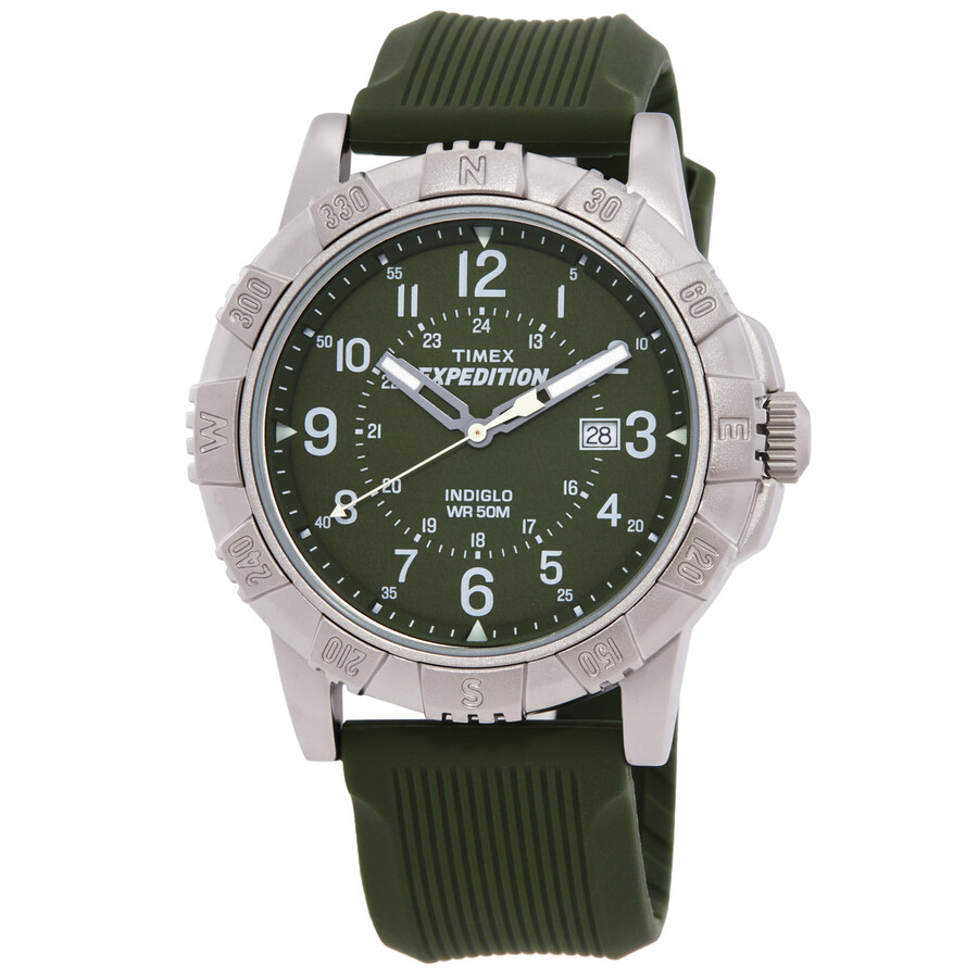 Timex Expedition Ridge メンズウオッチ 石英 緑であること文字記号盤 ケイ素樹脂三尺帯 45粍