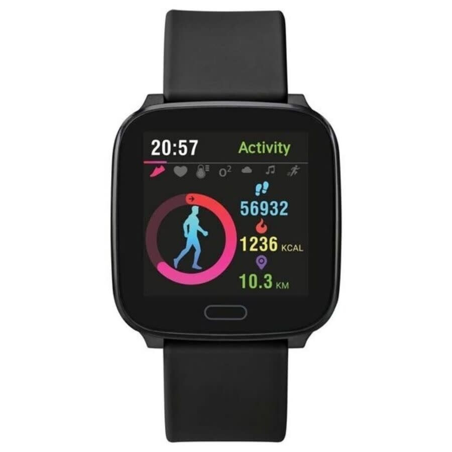 Timex Iconnect ウオッチ メンズ デジタル 石英 真四角 黒いこと 天然ゴムダンス楽隊 スポーツウォッチ