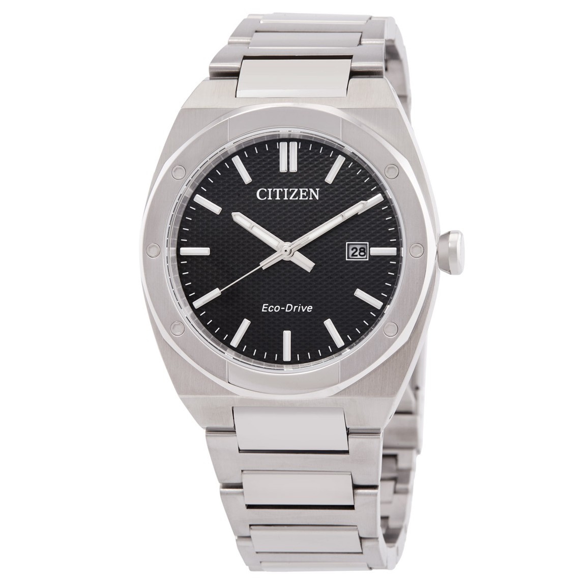 Citizen Sport Eco-Drive 腕時計 ブラック文字盤 シルバー ステンレスベルト エコドライブ メンズ BM7660-54E|Basqueバスク