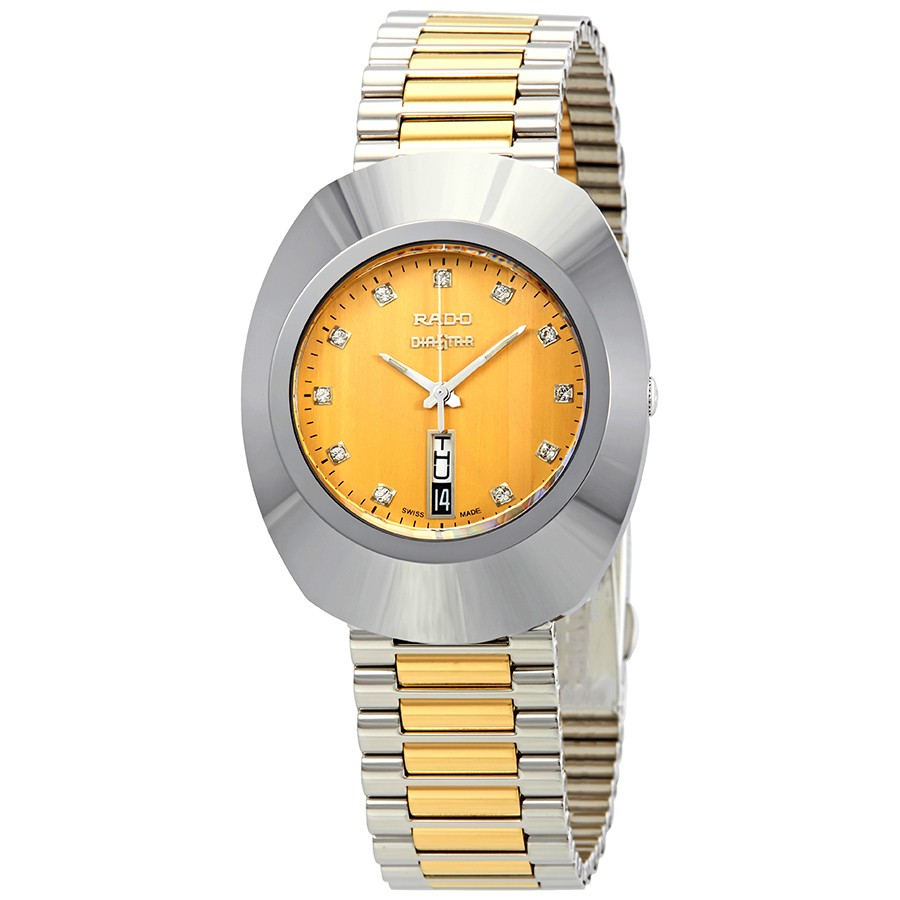 Rado Original 腕時計 イエローゴールド文字盤 ダイヤモンド ツートン レディース R12305304｜Basqueバスク