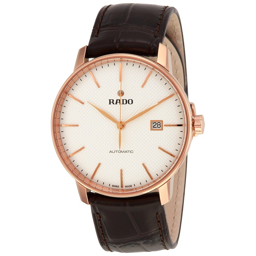 Rado Coupole Classic XL 腕時計 メンズ ホワイト文字盤 自動巻き ブラウンレザーストラップ R22877025|Basqueバスク
