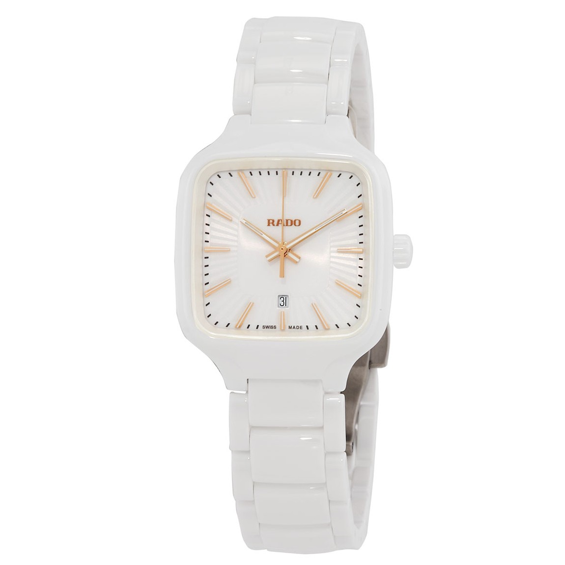 Rado True Square 腕時計 ホワイト文字盤 クオーツ レディース R27072012｜Basqueバスク