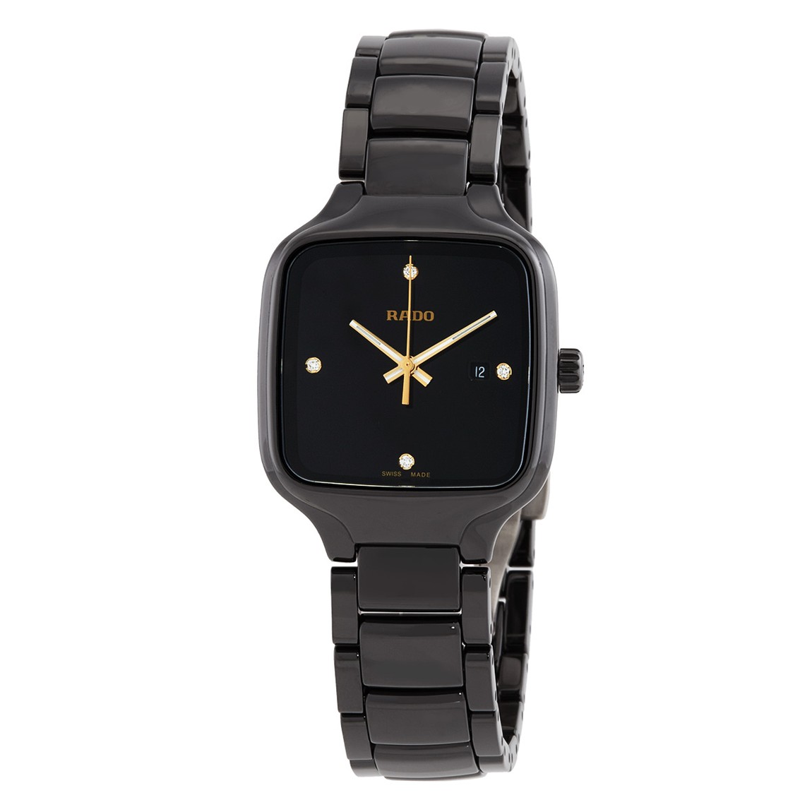 Rado True 腕時計 ダイヤモンド ブラック文字盤 スクエア クオーツ レディース R27080722|Basqueバスク
