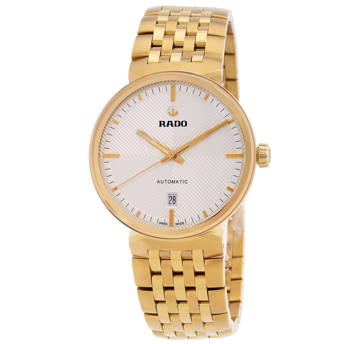 Rado Florence Automatic 腕時計 シルバーホワイト文字盤 39mm 自動巻き イエローゴールド ステンレス 男女兼用 R48904013|Basqueバスク