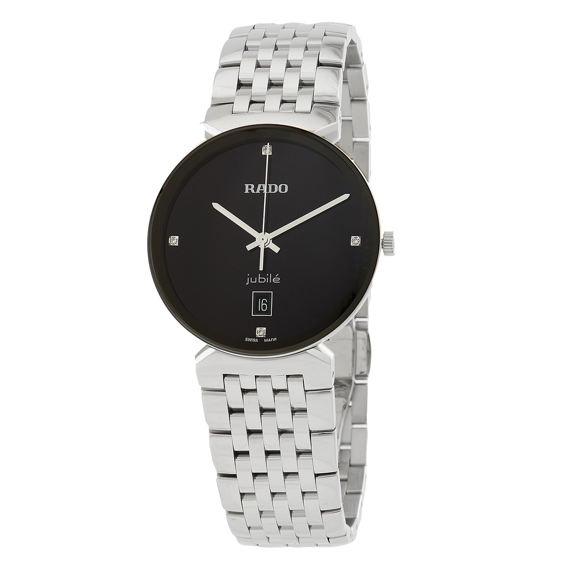 Rado Florence 腕時計 ブラック文字盤 ダイヤモンド クオーツ レディース シルバー ステンレス R48912713｜Basqueバスク