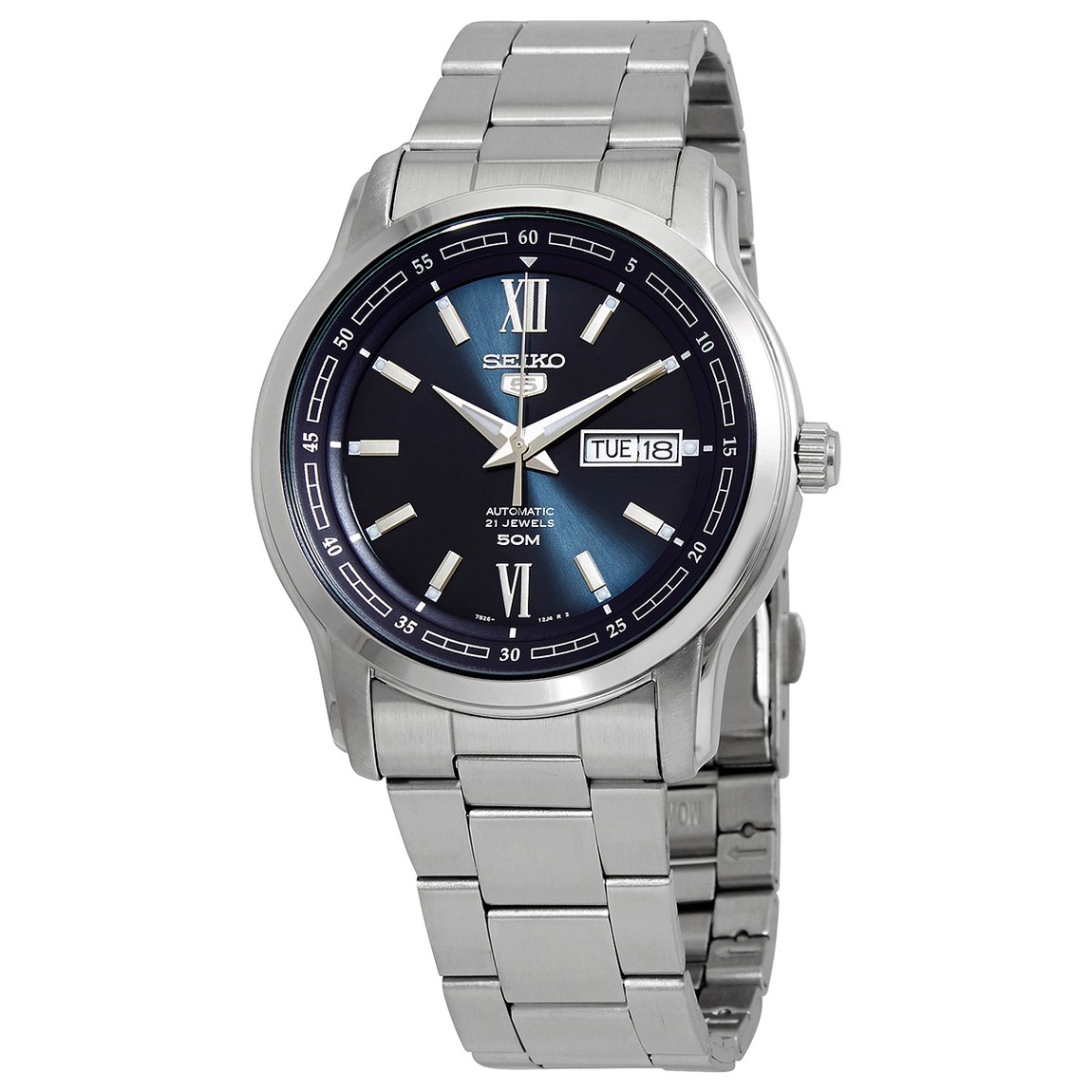 Seiko Automatic 腕時計 メンズ ブルー文字盤 ステンレススチール 自動巻 SNKP17K1S｜Basqueバスク