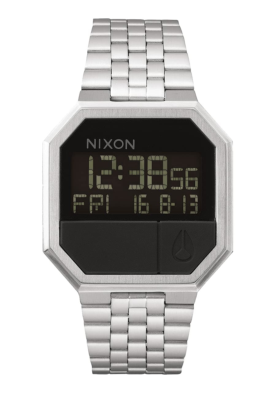 Nixon Re-Run 腕時計 オールブラック 日本製クオーツ メンズ デジタル ステンレススチール A158｜Basqueバスク