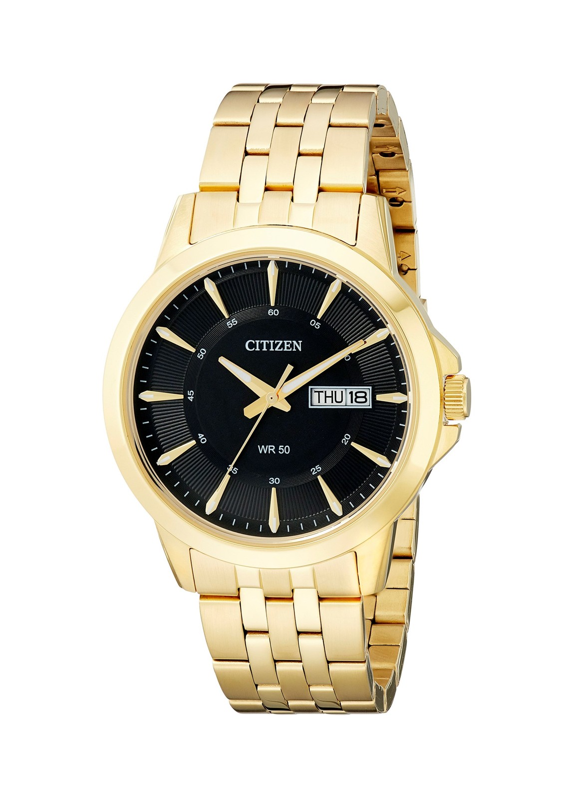 Citizen Classic 腕時計 メンズ ゴールドトーン ブラック文字盤 クオーツ BF2013-56E｜Basqueバスク