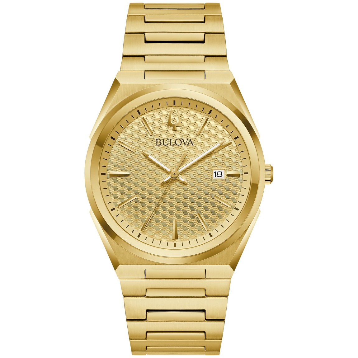 Bulova Classic 腕時計 メンズ クオーツ ゴールド ステンレススチール シャンパン文字盤 カレンダー 97B226｜Basqueバスク