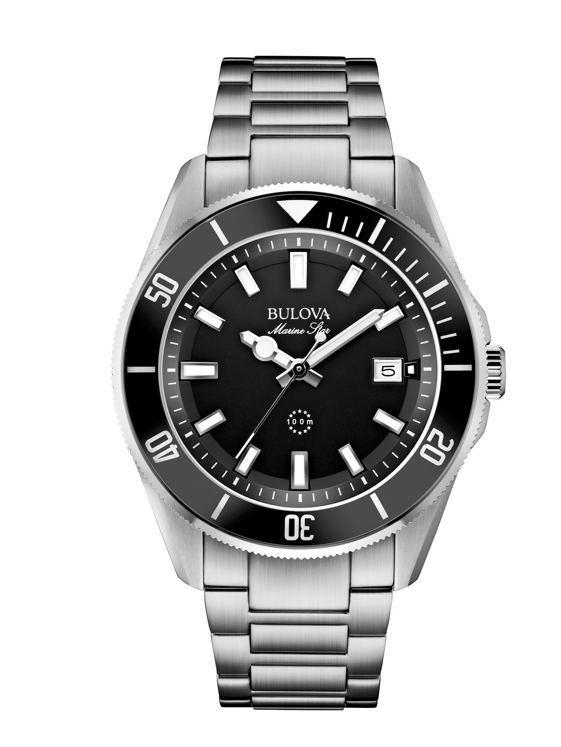Bulova Marine Star 'Series B' 腕時計 メンズ ブラック文字盤 クオーツ 98B203|Basqueバスク