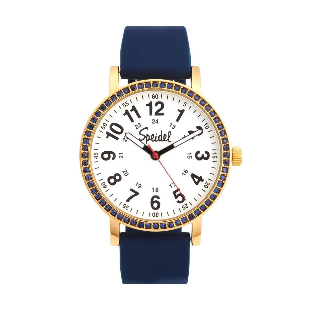 Speidel Original Scrub Watch 腕時計 ネイビー ゴールドケース シリコンバンド ユニセックス 38mm｜Basqueバスク