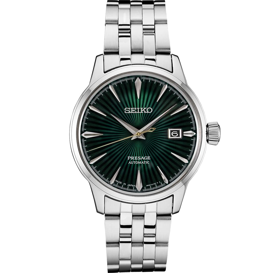 SEIKO Presage 腕時計 メンズ 自動巻 ジュエルグリーン文字盤 カレンダー 50m防水 SRPE15｜Basqueバスク 71,060円