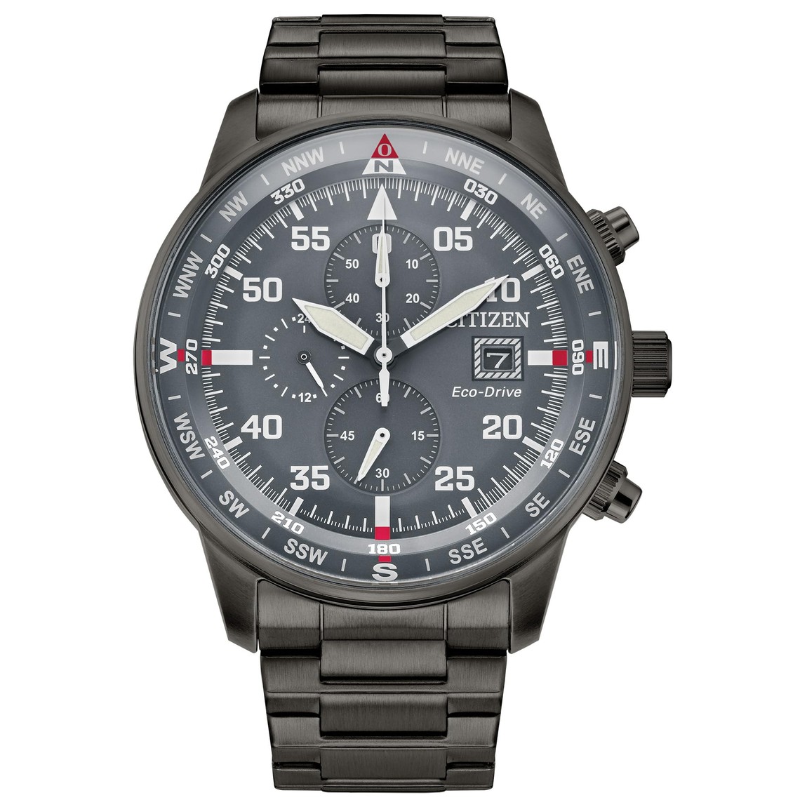 Citizen Eco-Drive Sport Casual Brycen Weekender Chronograph 腕時計 メンズ グレー ステンレス 44mm|Basqueバスク
