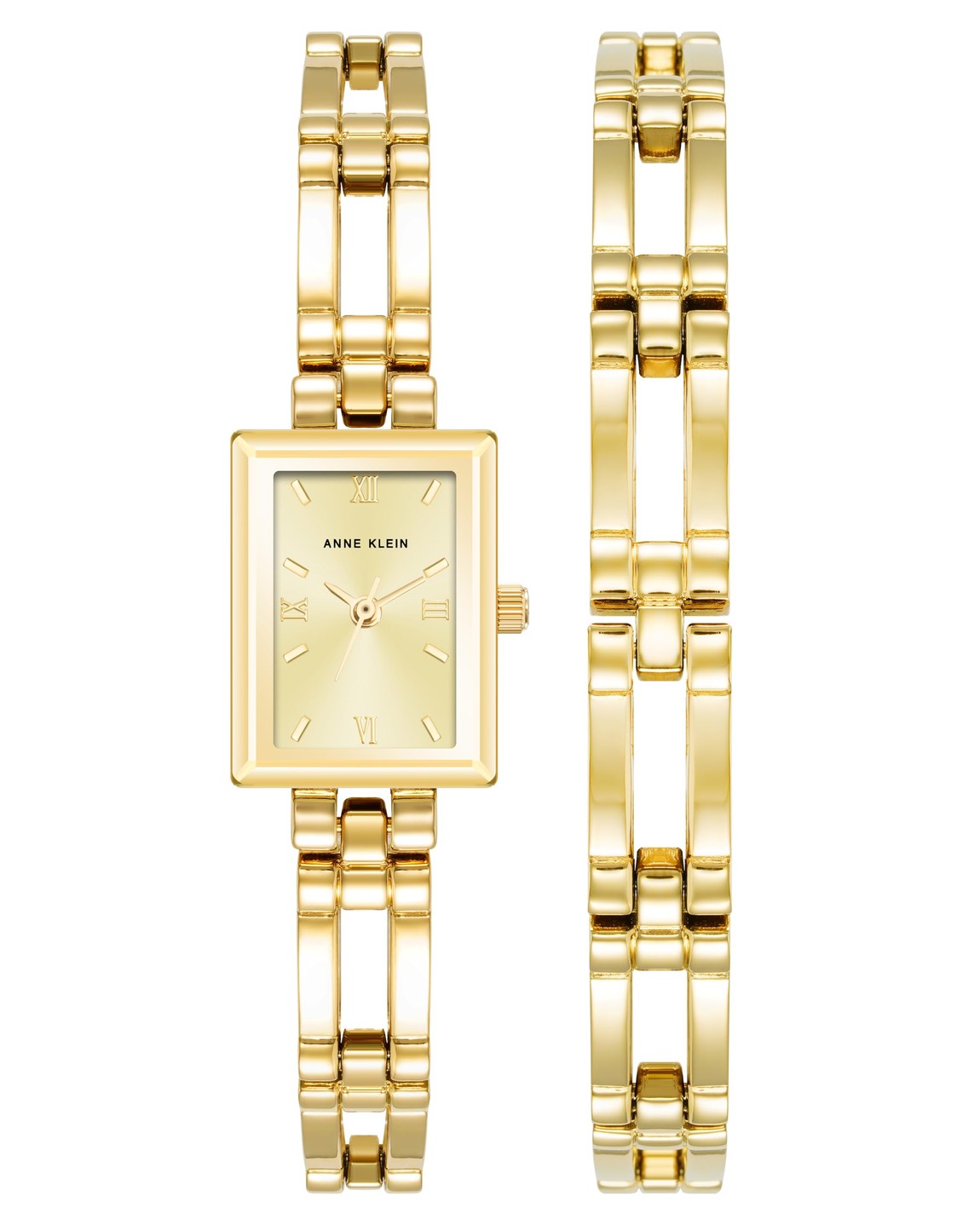 Anne Klein Women's Bracelet Watch Set 腕時計 レディース シャンパン文字盤 ゴールドトーン ブレスレットセット｜Basqueバスク