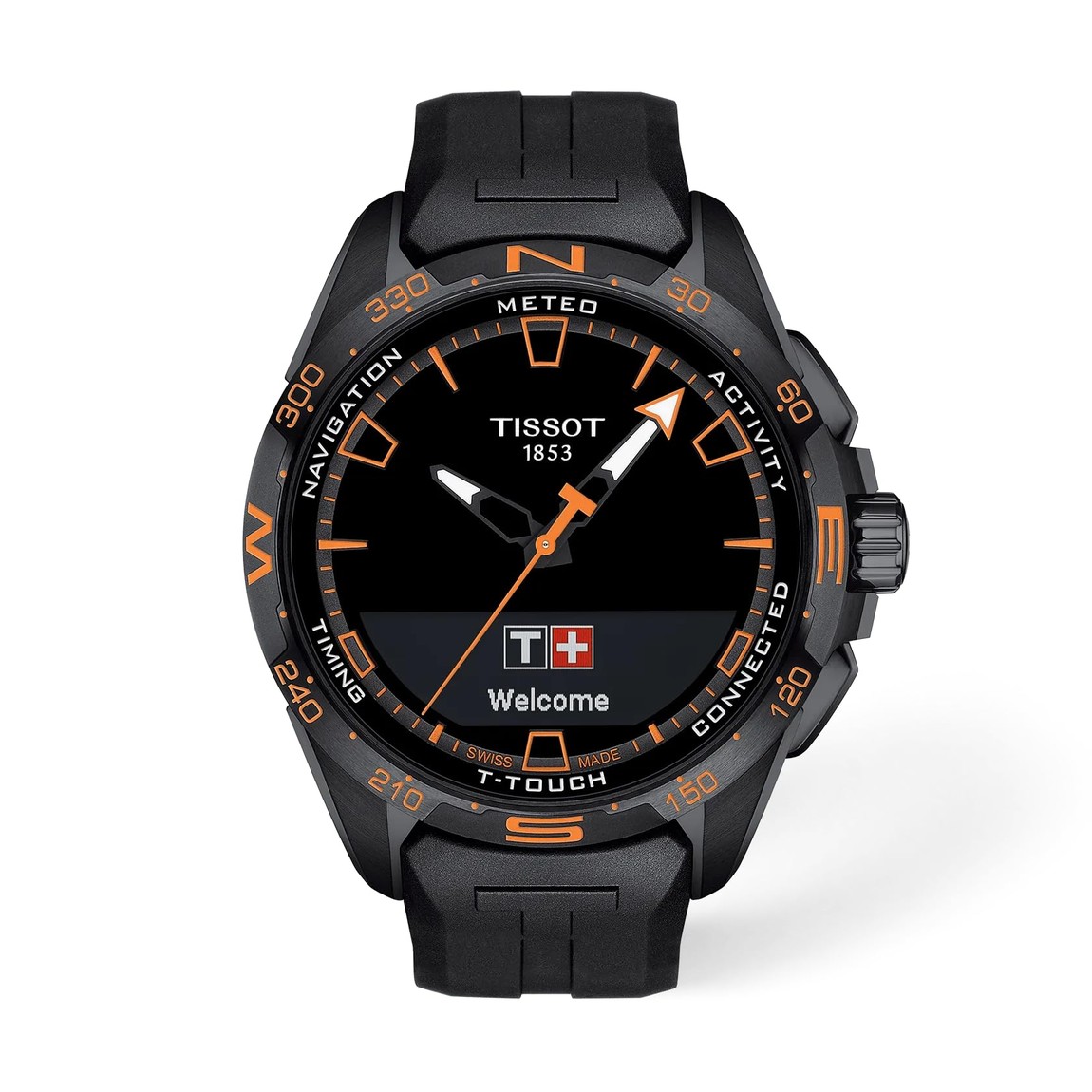 Tissot T-Touch Connect Solar 腕時計 ユニセックス チタンケース ラバーストラップ ブラック ソーラークオーツ T1214204705104|Basqueバスク