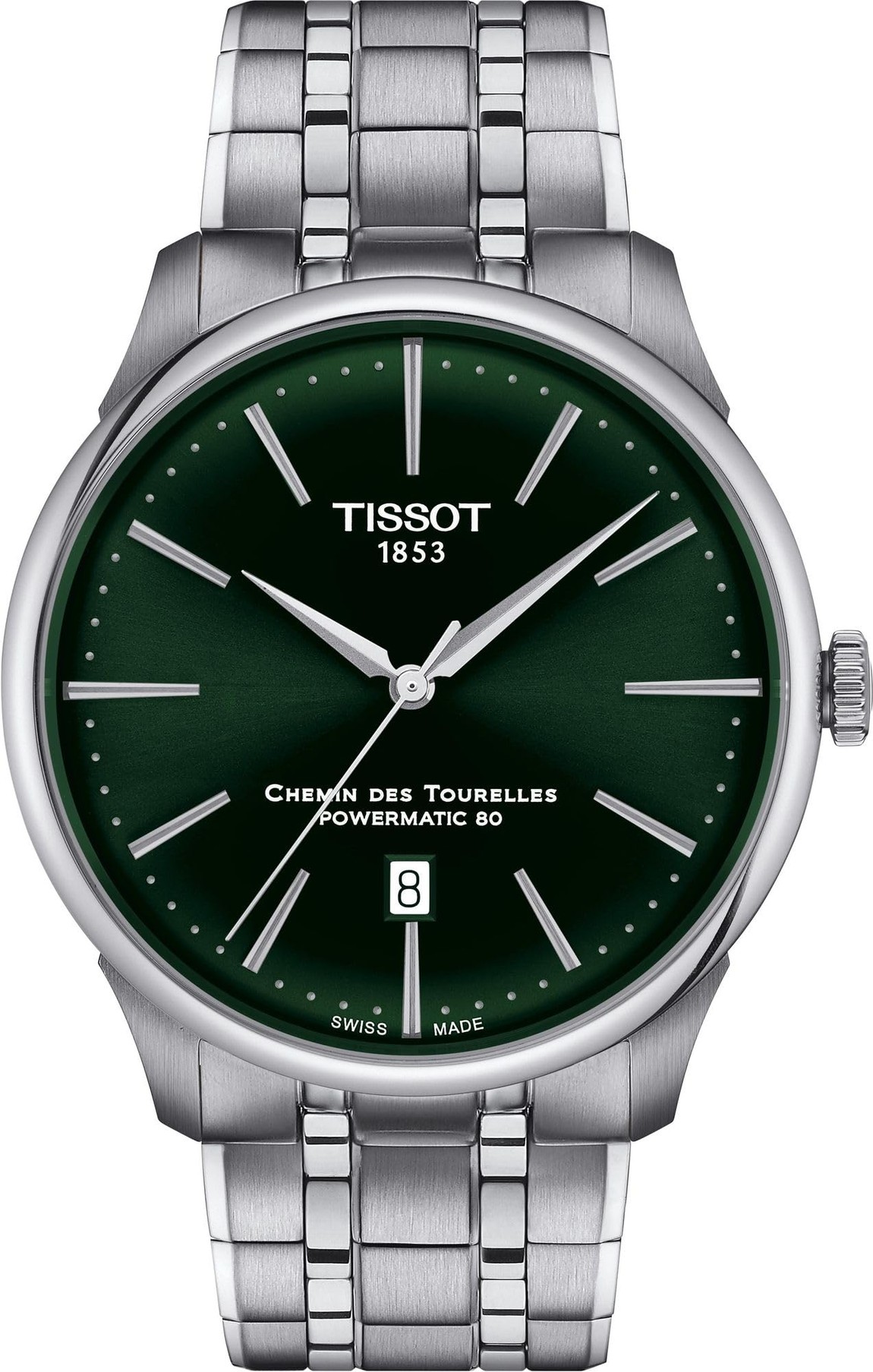 Tissot Chemin des Tourelles Powermatic 80 42mm 腕時計 メンズ 自動巻き ステンレスベルト シルバー｜Basqueバスク