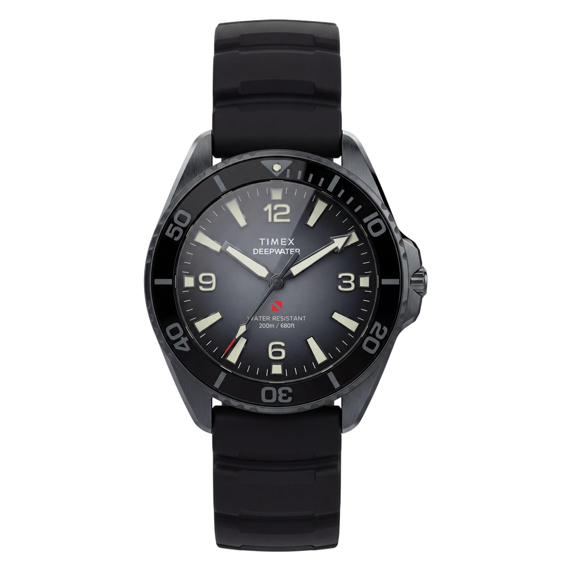 Timex Deepwater Arctic 200 腕時計 40mm ガンメタルケース ブラック文字盤 ブラックラバーストラップ メンズ｜Basqueバスク 44,580円