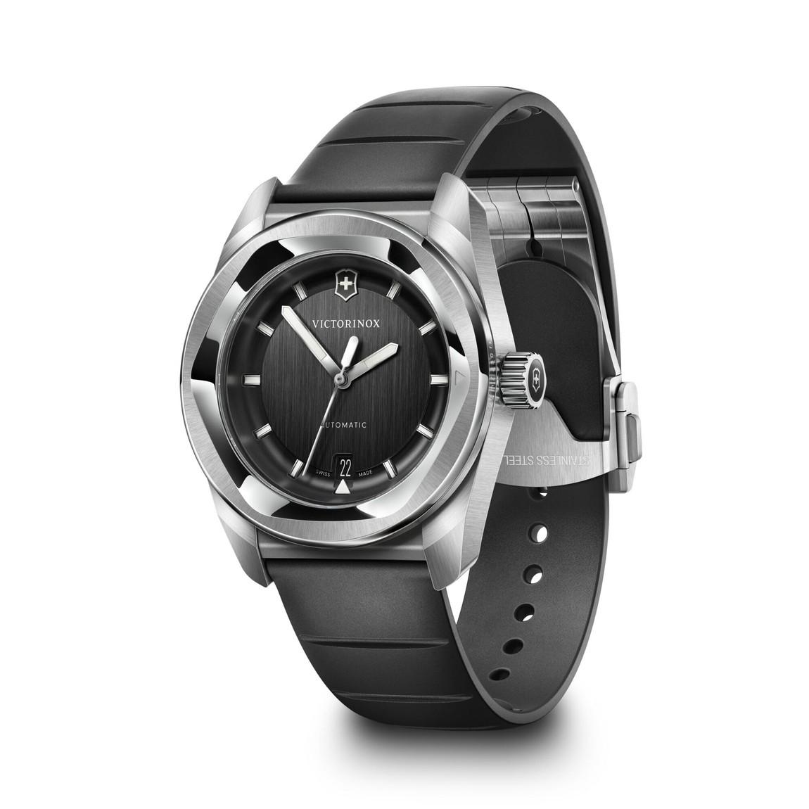 Victorinox Concept One Automatic 腕時計 ブラック文字盤 自動巻き ラバーストラップ メンズ 39mm 242057｜Basqueバスク