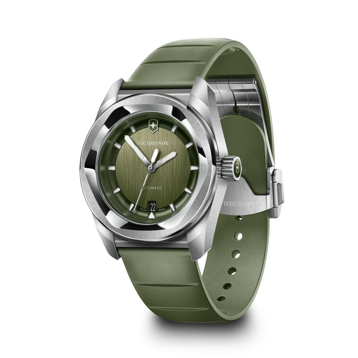 Victorinox Concept One Automatic 腕時計 39mm グリーン文字盤 グリーンラバーストラップ 自動巻き 242058|Basqueバスク