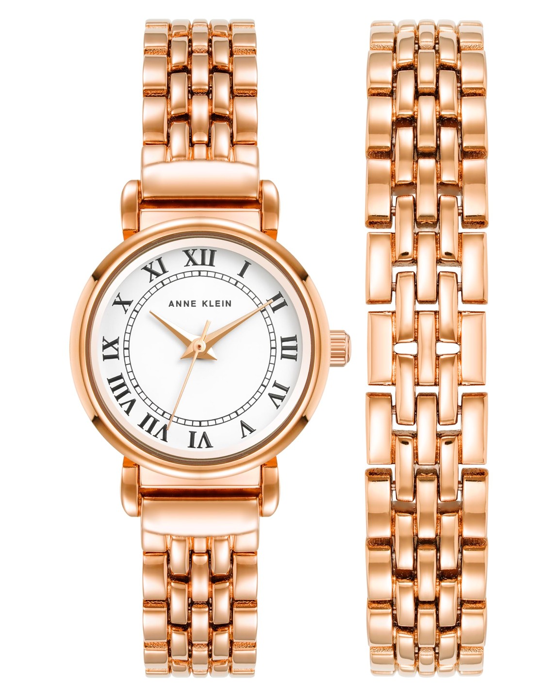 Anne Klein Women's Bracelet Watch Set 腕時計 レディース ローズゴールド ホワイト文字盤 ブレスレットセット|Basqueバスク