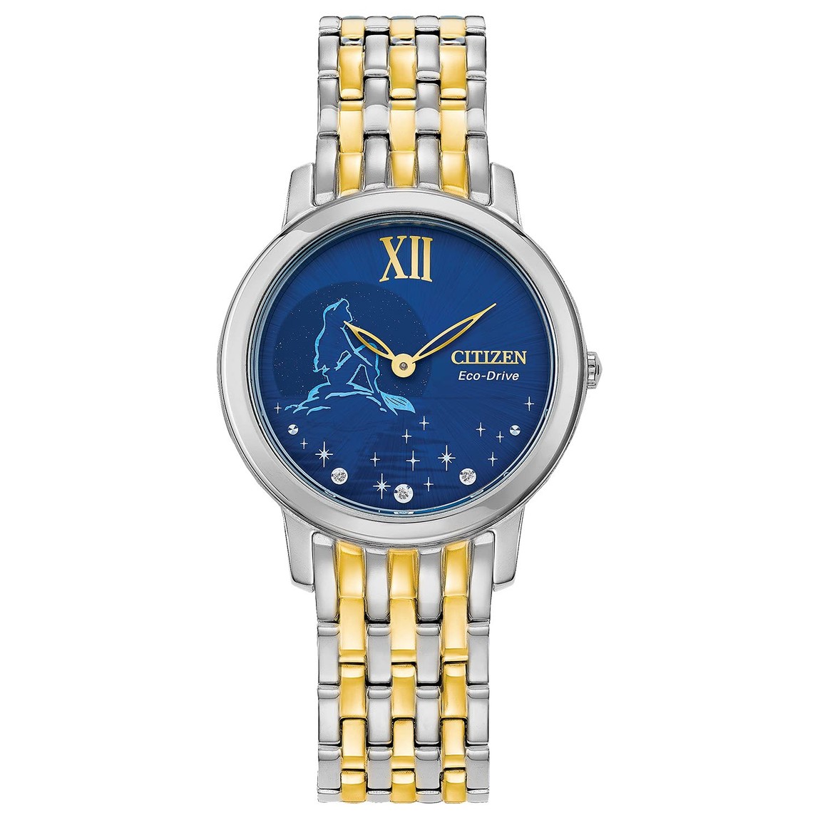 Citizen Disney Princess Ariel 腕時計 レディース ブルー文字盤 Eco-Drive 30mm ダイヤモンド EX1499-50W｜Basqueバスク 48,900円