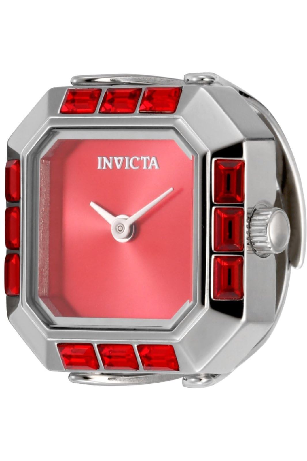 Invicta Mini Ring Watch 腕時計 レディース レッド文字盤 ステンレススチール 21.5mm クォーツ PC20S｜Basqueバスク