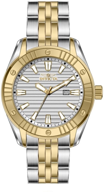 Invicta Angel 腕時計 レディース 47.5mm ステンレススチール ゴールド シルバー文字盤 クォーツ|Basqueバスク