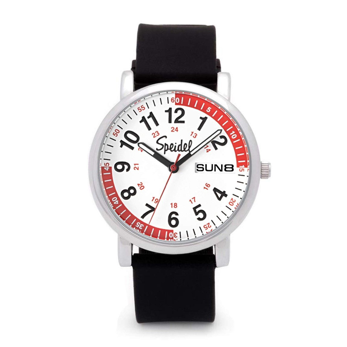 Speidel Scrub Watch Pulsometer 30 V2 腕時計 ホワイト文字盤 シリコンバンド ブラック クオーツ メンズ レディース｜Basqueバスク 12,950円