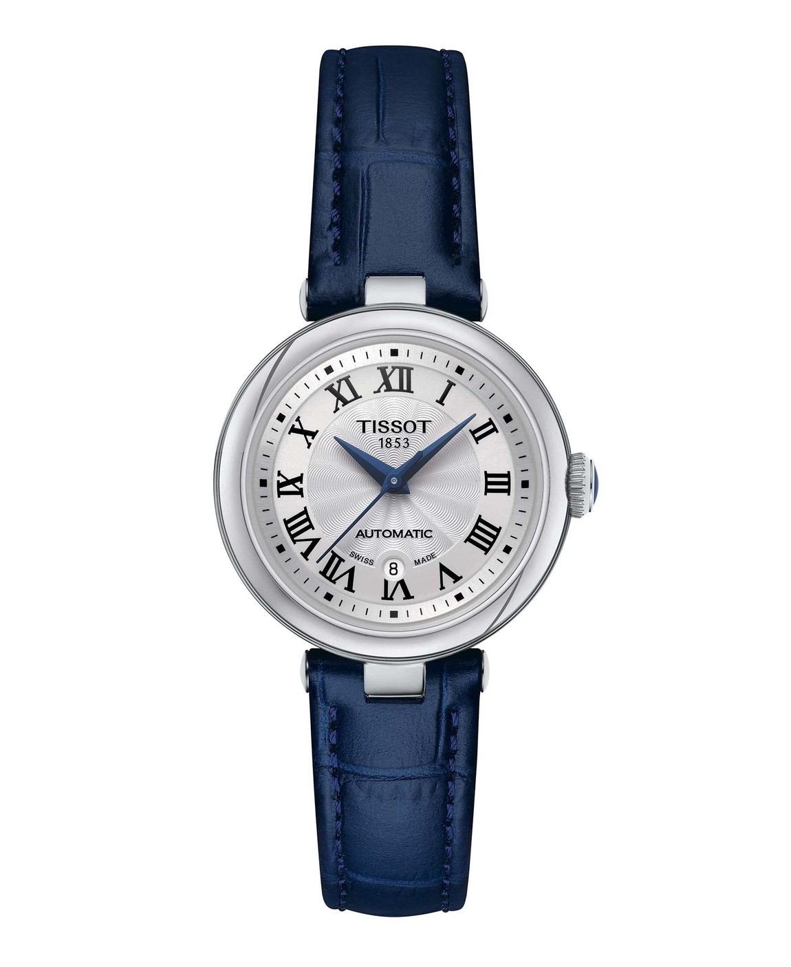 Tissot Bellissima Automatic 腕時計 レディース ホワイト文字盤 ブルーレザーベルト 自動巻き T1262071601300｜Basqueバスク