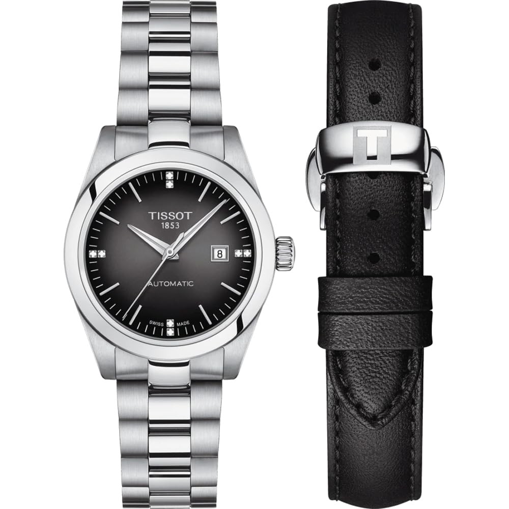 Tissot T-My Lady 腕時計 オートマチック 自動巻き ダイヤモンド アンスラサイト文字盤 レディース T132.007.11.066.00｜Basqueバスク