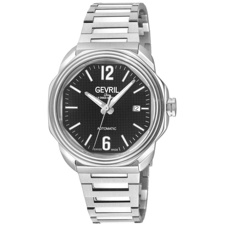 Gevril Roosevelt 腕時計 ブラック文字盤 自動巻き メンズ ステンレス 42mm 46541B|Basqueバスク