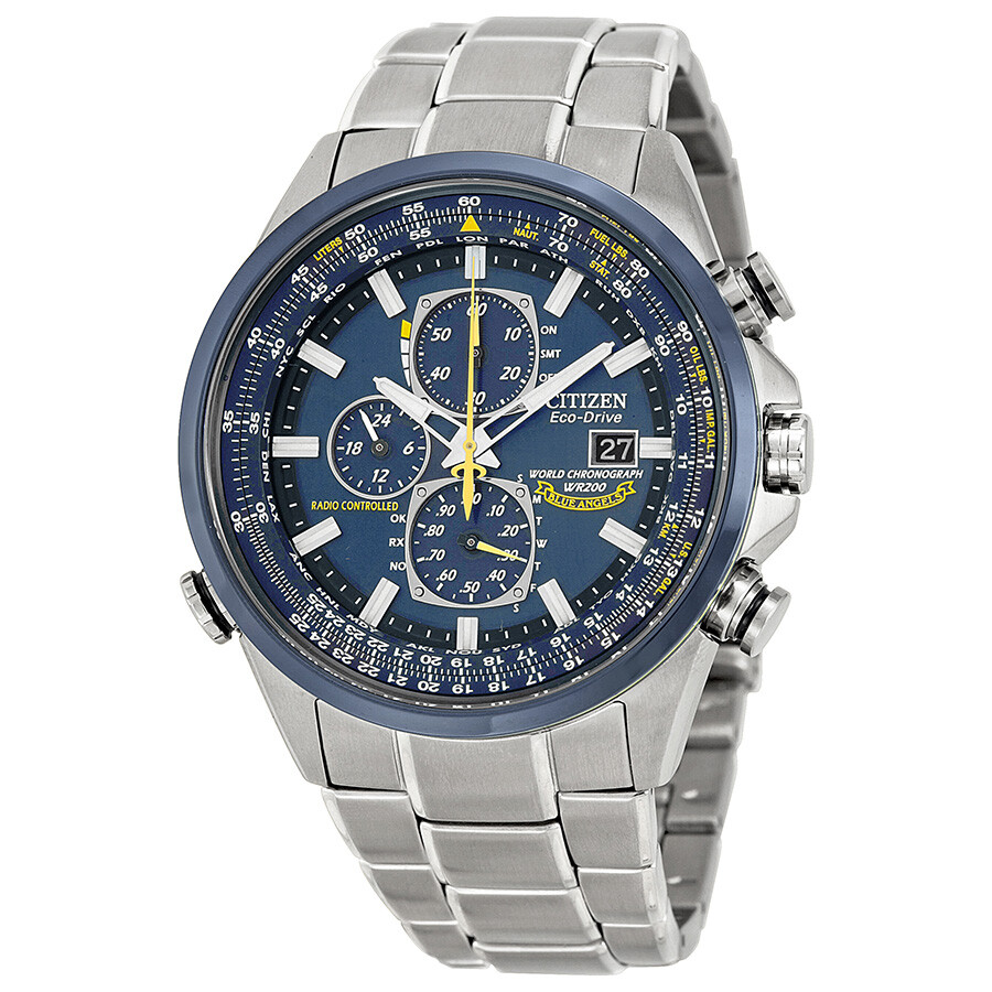 Citizenシチズンウオッチ 逆インポート Eco Drive Blue Angels クロノグラフ メンズ 御覧になる AT8020 54L 腕時計-男女兼用腕時計