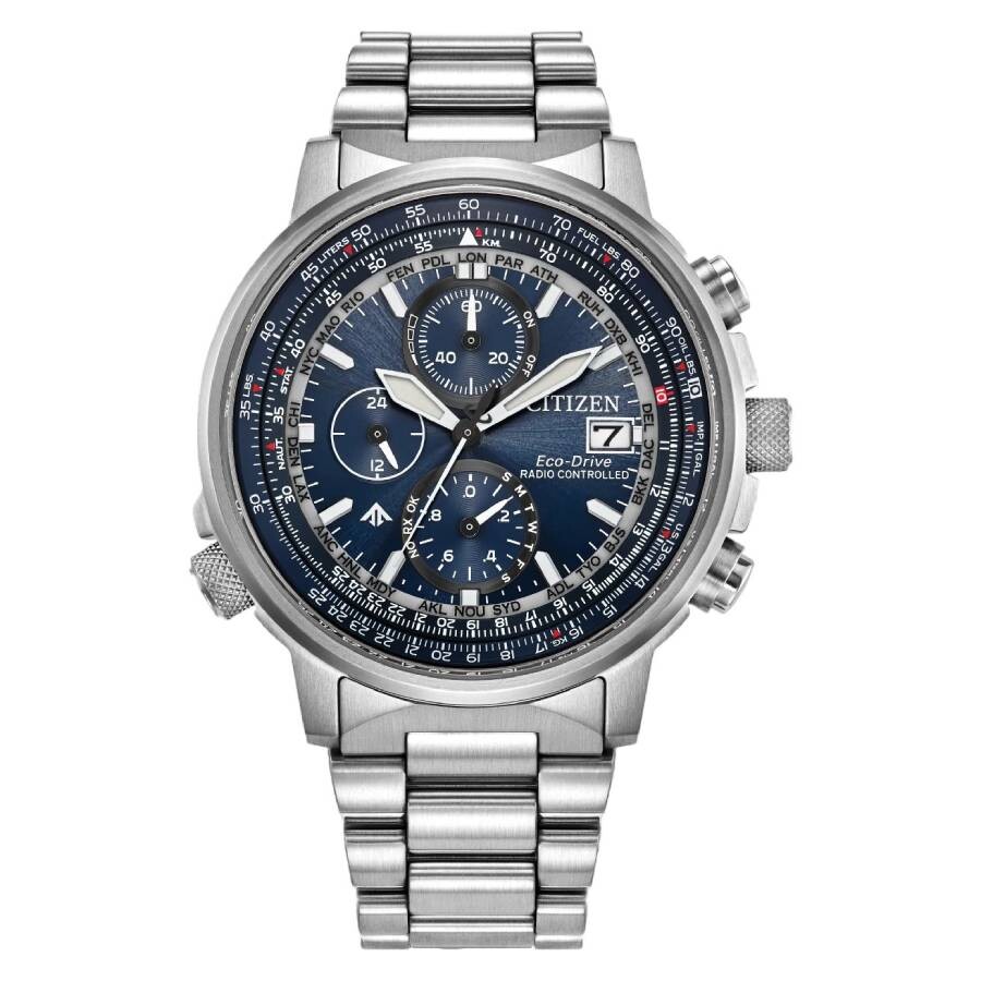 Citizenシチズンウオッチ 逆インポート Promaster パーペチュアル 世界ひと休み クロノグラフ メンズ ご覧なさる AT8300 58L