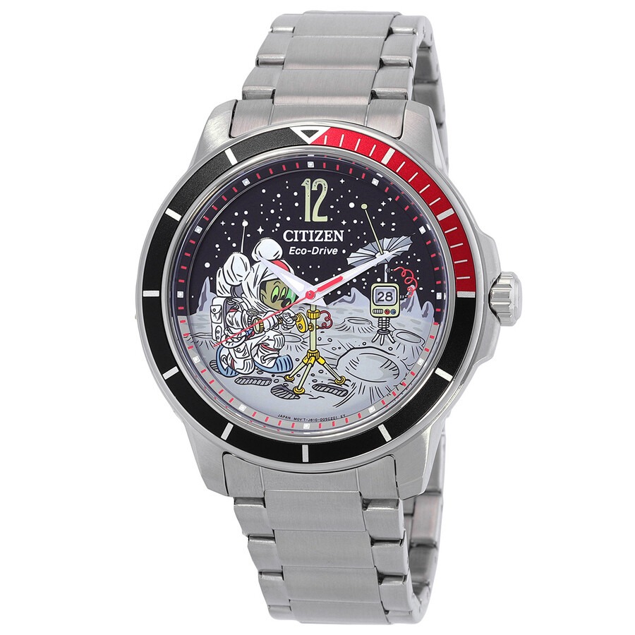 Citizenシチズン腕時計 逆輸入 Mickey Astronaut Eco Drive Coke Bezel メンズ ウォッチ AW1709 54W