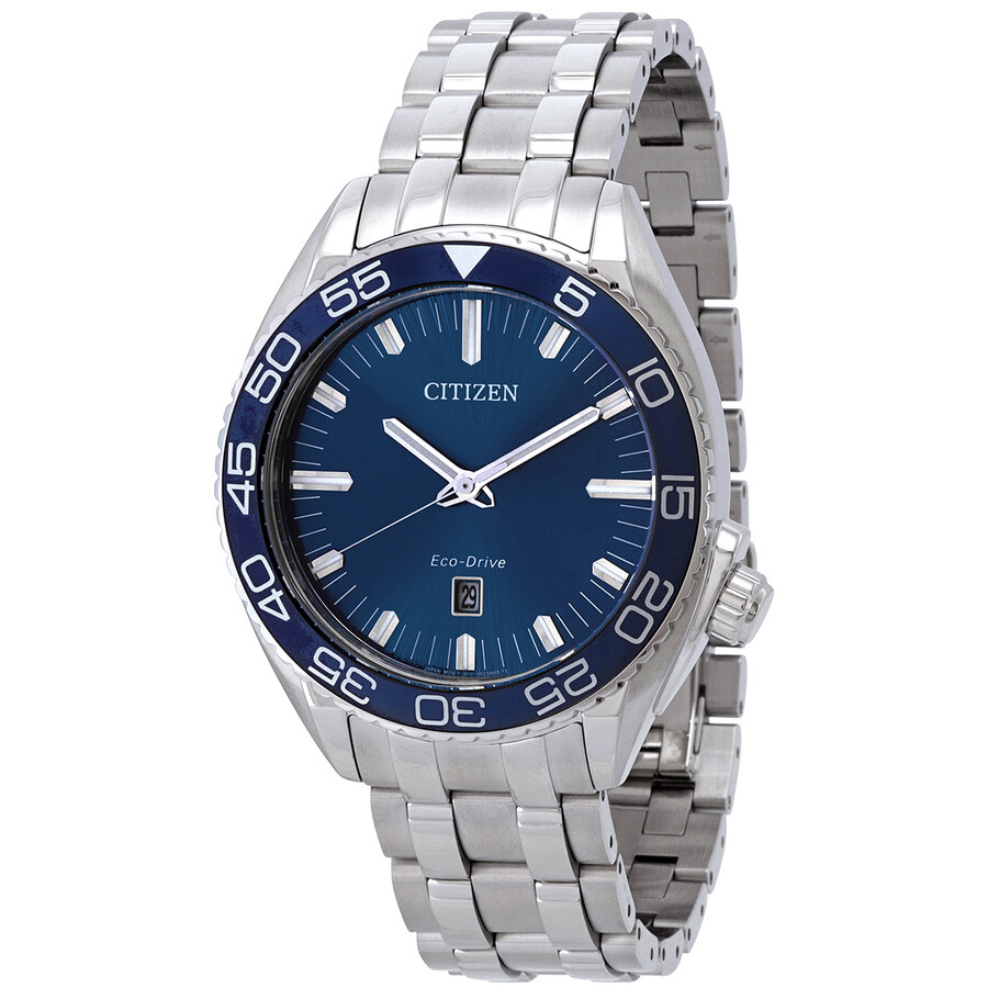 Citizenシチズンウオッチ 逆インポート Carson Eco Drive 青碧 文字盤 メンズ 御覧になる AW1770 53L