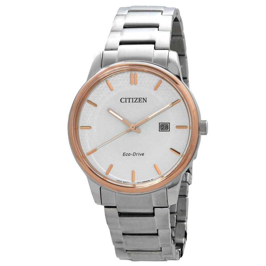 Citizenシチズンウオッチ 逆インポート しろがね色 文字盤 Eco Drive メンズ Classic 御覧になる Bm6979 74A