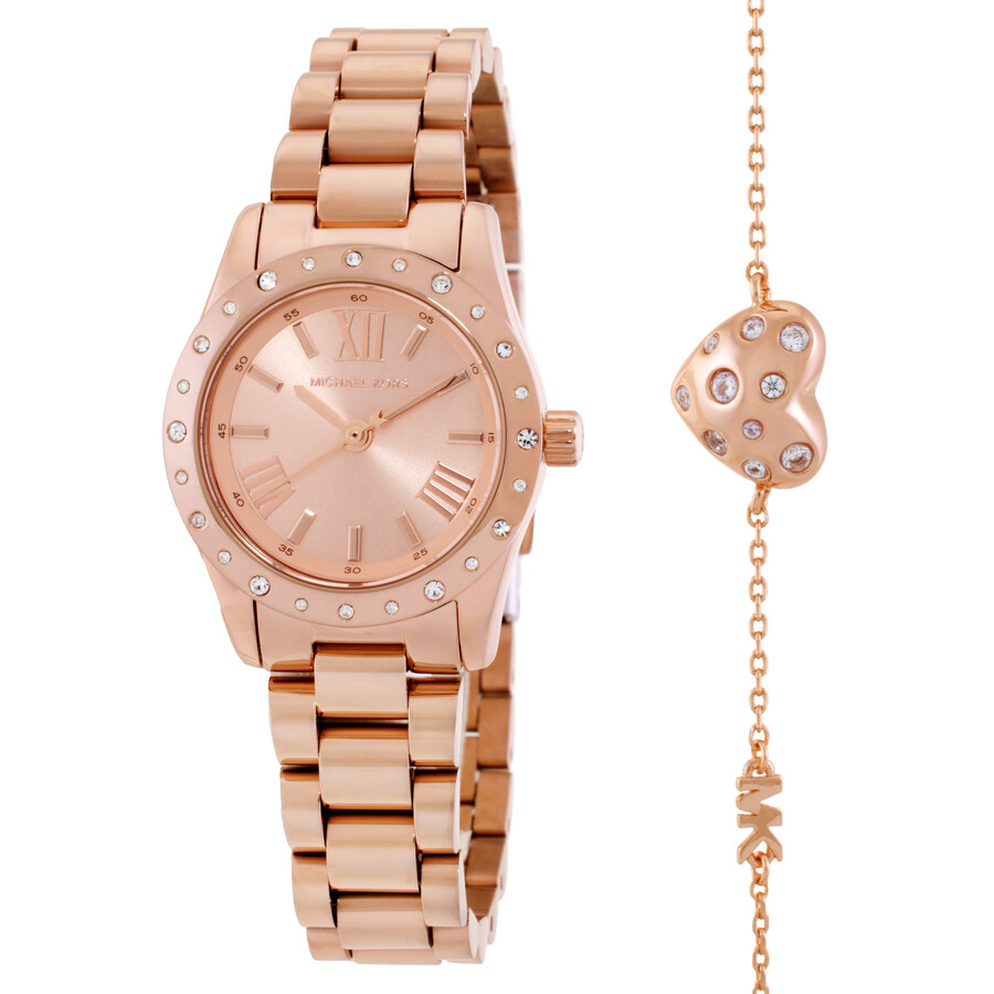 Michael Kors レディース 腕時計 クォーツ ローズゴールド 小ぶりな26mmケース ハート型ブレスレット付き|Basqueバスク