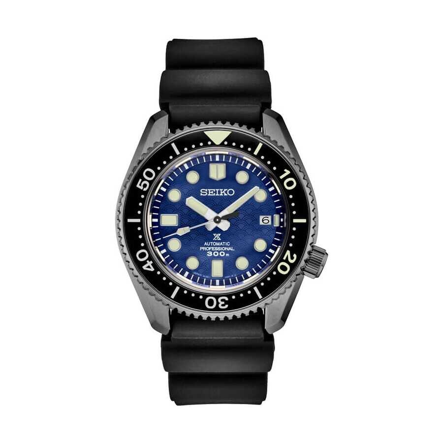 Seikoセイコー逆輸入 Prospex Luxe Marinemaster 腕時計 メンズ 自動巻き ブルー文字盤 ブラックラバーストラップ ダイバーズウォッチ|Basqueバスク