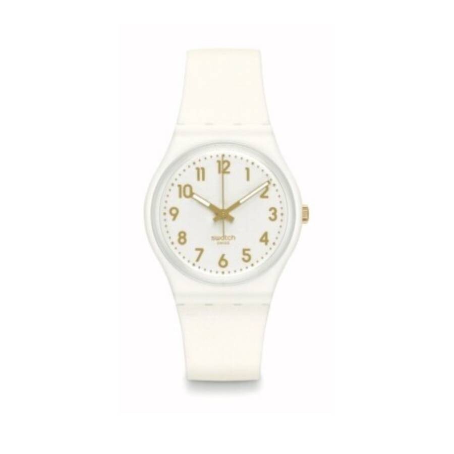 Swatch レディース ウオッチ 白いこと 石英 アナログ ケイ素樹脂三尺帯 白いこと文字記号盤