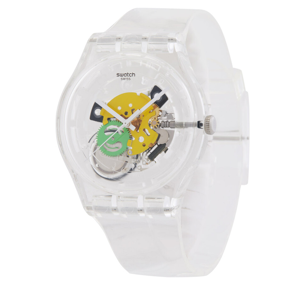 Swatch Random Ghost ウオッチ ユニ一発やる 石英 スケルトン せつ然たる 澄み切った