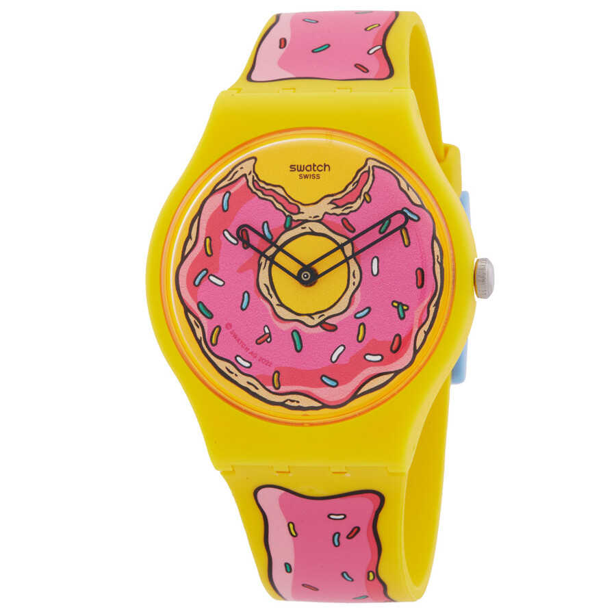 Swatch The Simpsons Collection Seconds Of Sweetness ウオッチ レディース メンズ 石英 ドーナツ柄