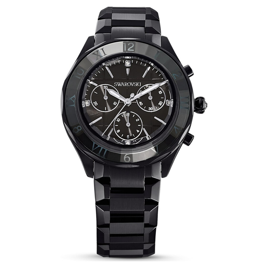 Dextera Chronograph デクステラ クロノグラフ 石英 黒いこと 5641393 Swarovskiスワロフスキー