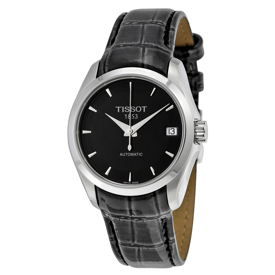 Tissotティソ デザイナー 自動小銃 黒いこと文字盤 レディースウォッチ T0352071605100