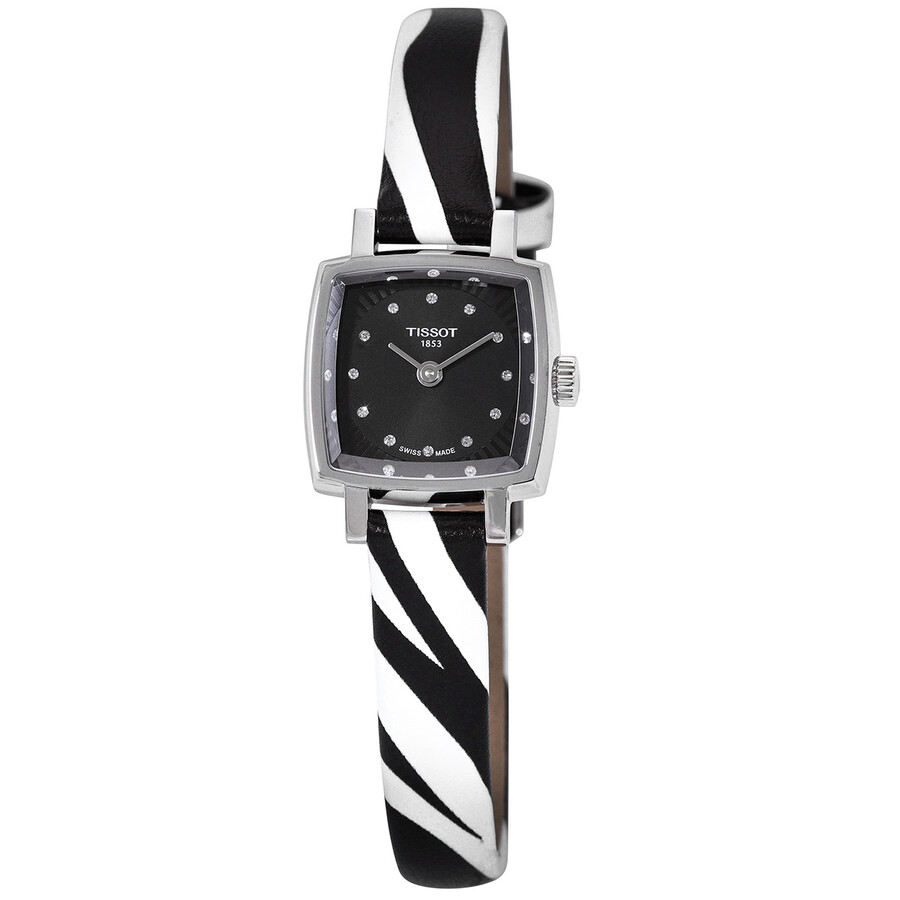 Tissotティソ ラブリー クォーツ ダイヤモンド ブラックダイヤル レディースウォッチ T058.109.17.056.00