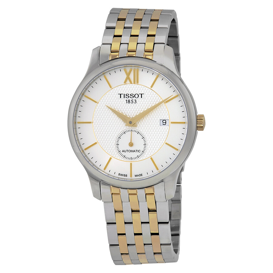 Tissotティソ 言い慣わし 自動小銃 しろがね色文字盤 メンズウォッチ T063.428.22.038.00
