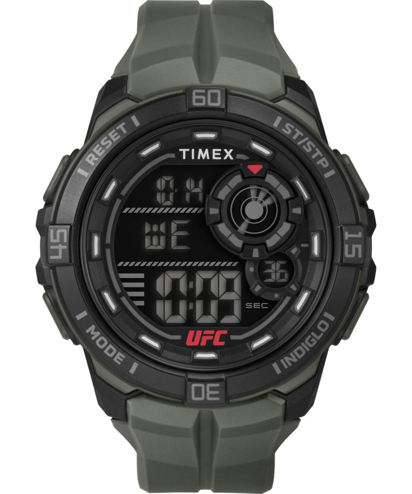 Timex メンズ UFC Rush 52粍 Watch - Green Strap Digital Dial Black Case タイ王国メックスウオッチ 並行輸入品