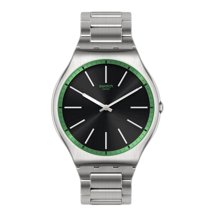 Swatch The May Collection ウオッチ メンズ 黒いこと文字記号盤 ステンレス鋼スチール写真 石英