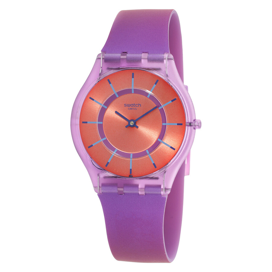 Swatch Sweet Strawberry Dream 腕時計 ユニセックス クォーツ パープル文字盤 ピンク系