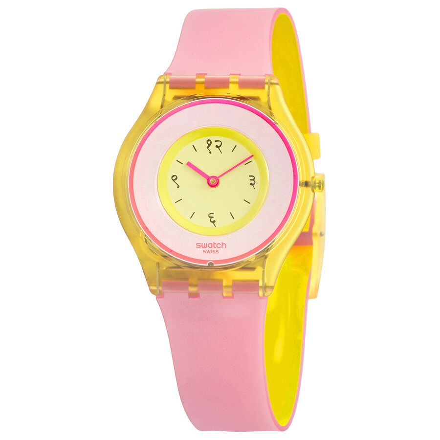 Swatch X Supriya Lele レディースウオッチ 石英 黄色 さくら色 バイオ原料品